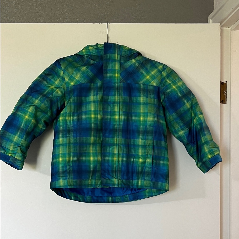 Target Kids Puffer Jacket - Blue and Yellow Plaid